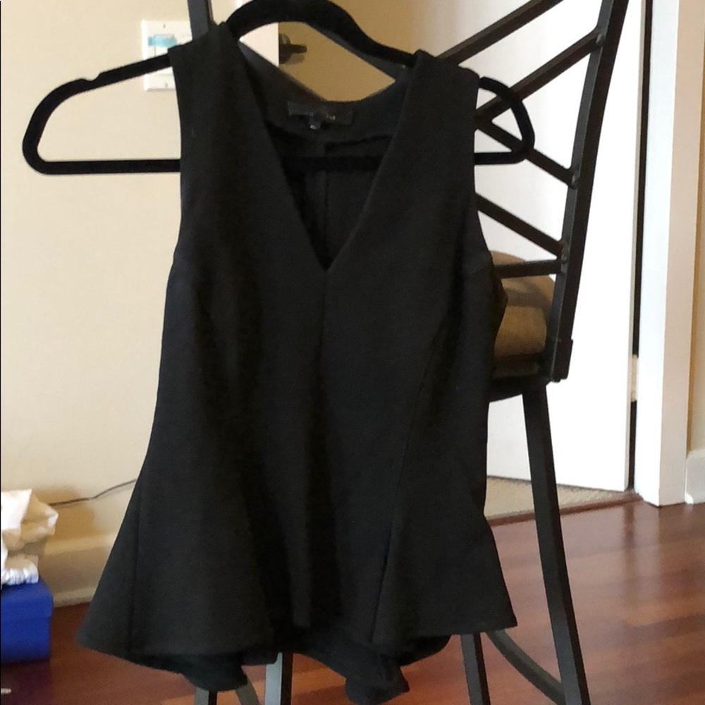 Black peplum top